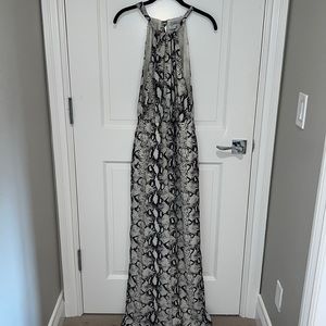 Unless Rose snakeskin jumpsuit